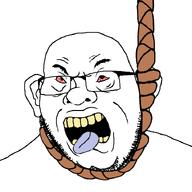 ack angry beard bloodshot_eyes dead ear glasses hanging looking_to_the_left meta:tagme open_mouth subvariant:ukropson variant:cobson // 721x720 // 78.8KB