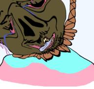 bloodshot_eyes brown_troonjak crying open_mouth rope soyjak suicide tongue transparent_background trend:slopjak variant:bernd // 768x719 // 208.7KB