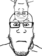 eyes face forehead_lines glasses neutral nose stubble subvariant:neutralplier transparent_background upside_down variant:markiplier_soyjak // 600x800 // 144.9KB