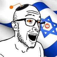 antenna azuf clothes country ear flag glasses hat israel israeli judaism kippah large_nose mustache open_mouth orange_eyes reddit redditard soyjak stubble variant:esam // 474x474 // 191.6KB