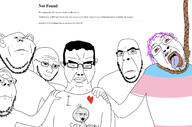 arm bloodshot_eyes chud closed_mouth crying ear glasses hair hand i_love multiple_soyjaks open_mouth purple_hair rope soybooru stubble subvariant:chudjak_front tongue tranny transgender_flag ubuntu variant:bernd variant:chudjak variant:cobson variant:gapejak variant:impish_soyak_ears variant:soyak yellow_teeth // 1626x1077 // 290.7KB