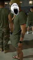 beanie clothes erection flip_flops full_body glasses irl open_mouth soldier soyjak stubble tattoo variant:markiplier_soyjak2 // 1008x1792 // 94.7KB