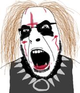 balding black_metal blood corpse_paint gorgoroth hair long_hair pest spiked_collar variant:cobson // 869x1004 // 201.3KB