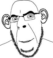ear glasses looking_at_you smile smug soyjak stubble variant:cobson // 775x849 // 80.4KB