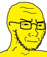 asian closed_mouth glasses small_eyes soyjak stubble variant:soyak yellow_skin // 632x756 // 18.9KB