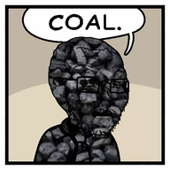 coal comic glasses necktie scared speech_bubble stubble subvariant:soyak_(concerned) text variant:soyak wrinkles // 500x500 // 137.0KB