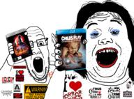 Chucky arm beard cannibal_corpse glasses hair horror i_love logo movie people's_populist_press physical_media pins stubble terrifier tranny variant:alicia variant:ppp warning white_skin // 2000x1474 // 1.4MB