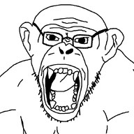 animal arm ear glasses monkey open_mouth soyjak stubble template variant:monkeyjak // 852x852 // 32.6KB