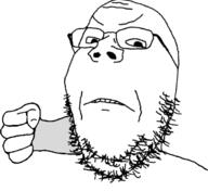angry arm fist frown glasses hand punch soyjak stubble variant:gapejak // 698x641 // 140.1KB