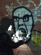 censored cobson_face graffiti irl irl_background variant:cobson // 462x614 // 28.8KB