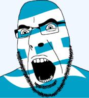 angry flag flag:hyogo glasses hair hyogo japan looking_to_the_left open_mouth soyjak stubble teeth thick_eyebrows todofuken transparent_background variant:cobson // 721x789 // 38.2KB