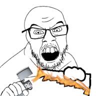 angry burning fire holding_object lighter sign variant:feraljak // 1500x1500 // 463.1KB