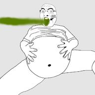 belly burp fat hapy open_mouth sitting stinky_mouth subvariant:kisson tattoo text variant:cobson // 1040x1040 // 118.3KB