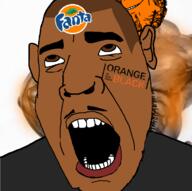 artist:jay_z bbc black_skin fanta irl jay_z looking_up orange_(fruit) orange_is_the_new_black orange_skin rapper real_person variant:cobson variant:gapejak // 722x720 // 167.3KB