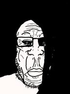 dark detailed evil facial facial_mark frown glasses lightning ominous scared shadow soyjak subvariant:chudplier subvariant:neutralplier tired variant:chudjak variant:markiplier_soyjak // 600x800 // 18.0KB