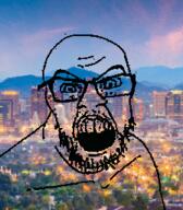 angry animated arizona city country glasses harare irl_background meltdown moving mustache open_mouth schizo soyjak stubble variant:feraljak zimbabwe // 224x256 // 1.2MB