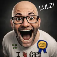 4chan ai_but_not_completely_ai_doe arm award clothes clover encyclopedia_dramatica glasses heart i_heart i_love logo lulz meta:ai_generated oldfag open_mouth series:irl_soyjaks soyjak stubble text tshirt variant:el_perro_rabioso website // 737x737 // 161.3KB