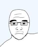 bald closed_mouth glasses moustache neutral soyjak stubble traced variant:zjak // 700x873 // 10.2KB