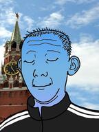 blue_skin calm closed_eyes closed_mouth cold cool irl_background russia sky smile soyjak variant:kuzjak // 450x600 // 349.3KB