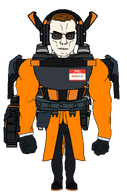 arm armor boot brown_hair closed_mouth english_text foot full_body glasses glove hair hand headphones hello_my_name_is_(sticker) jetpack katana laser leg looking_at_you meta:namefags meta:self_insert mutant orange_coat orange_eyes skibidi skibidi_toilet smile smirk subvariant:chudjak_front subvariant:muscular_chud text toilet toilet-g(user) transparent_background variant:chudjak // 1394x2100 // 68.8KB