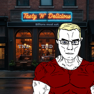 ai_slop artificial_intelligence aryan billions_must blond blue_eyes buff_chud buffed chud chuddy diner eat gem ias outside restaurant soyjak total_nigger_death variant:chudjak // 1024x1024 // 1.5MB