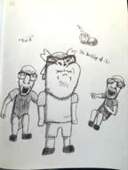 b_(4chan) 4chan 4soyjaks The_Sacking_of_b angry anime arm art black_and_white closed_eyes closed_mouth clothes dog drawfag drawing full_body glasses hair hand ink janny laughing leg looking_up meta:soytober meta:soytober2024 nate open_mouth pointing raid shoe shorts sleeping smile stubble tshirt variant:childut variant:dylanjak variant:punkjak variant:shotjak yellow_hair yellow_skin yotsoyba // 1536x2048 // 3.0MB