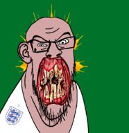 angry animal british distorted ear flag flag:tiree flower glasses hair irl lion open_mouth plant rotten_teeth scotland soyjak stubble teeth tiree united_kingdom variant:feraljak white_skin yellow_teeth you_were_one_i_ker // 1048x1081 // 298.7KB