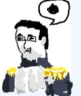 beard clothes coal grey_hair hair meta:tagme military_uniform oekaki redraw soyjak speech_bubble variant:chudjak // 222x265 // 14.1KB