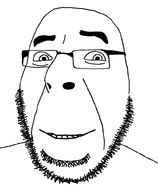 glasses looking_at_you series:cobson_imitating_other_soyjaks smile stubble subvariant:wholesome_soyjak variant:cobson variant:gapejak // 651x789 // 18.8KB