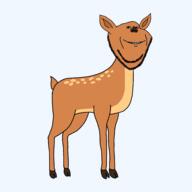 animal bambi doe ear full_body hooves series:animaljaks smile soyjak stubble tail variant:impish_soyak_ears // 960x960 // 49.4KB