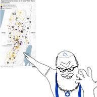 beard black_eyes black_glasses black_sclera chud evil eyeglasses israeli israeli_flag map nazi_salute smile star_of_david syndrome_(the_incredibles) the_incredibles variant:syndromejak white_skin // 1280x1280 // 433.2KB