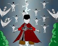 arm artist:sectionalism attacks_you back cape cargo_shorts clothes flag hand leg lightning nazism sky subvariant:fingerboy swoopjak torso tree variant:a24_slowburn_soyjak variant:chudjak wing // 1199x960 // 503.1KB