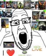 Videogames beard console gamer glasses i_heart stubble text variant:ppp xbox xbox_360 xbox_live // 1038x1280 // 1.2MB