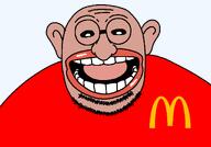 amerimutt bald beard big_lips black_sclera brown_skin dr._eggman ear glasses laughing mcdonalds mutt open_mouth robotnik stubble variant:soybotnik // 1216x851 // 43.1KB