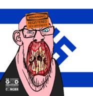 blue_eyes gum_disease israel israeli_flag melanoma sex_offender variant:feraljak white_skin // 1048x1081 // 446.1KB