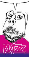 closed_mouth distorted glasses soyjak speech_bubble speech_bubble_empty stubble subvariant:scholar text variant:gapejak wizz_air // 1024x2014 // 273.8KB