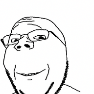 animated glasses poyopoyo poyunpoyun smile soyjak stubble subvariant:wholesome_soyjak variant:gapejak // 300x400 // 1.5MB