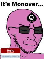 banned_user glasses its_over monolith_(namefag) name_tag pink_skin queen_of_spades snowbunny stubble text tinted_glasses variant:soyak // 948x1278 // 49.4KB