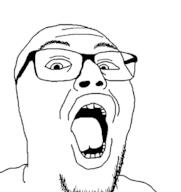 beard gape glasses miko_(namefag) mikobowl neckbeard raised_eyebrow soyjak stubble variant:mikojak // 579x614 // 5.9KB