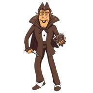 artist:sleep_chvd bowl cereal chocolate count_chocula mascot spoon vampire variant:markiplier_soyjak // 1488x1488 // 427.1KB