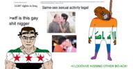 buff chad chud flag:iraq flag:pride_iraq flag:syria flag:syria_opposition gay hanging iraq islam mudslime subvariant:muscular_chud variant:chudjak // 2909x1519 // 1.1MB