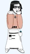 avengers beanie blue_eyes blush clothes crossdressing full_body glasses hair male necklace nintendo nintendo_switch open_mouth soy soyjak soylent soylent_(cacao) stubble variant:soyak variant:soytan video_game // 1133x2048 // 48.3KB