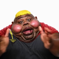 ai_but_not_completely_ai_doe award big_lips big_nose black_skin blond blush character:hunky clothes ext=mp4 eyebrows fat hair meta:ai_generated open_eyes party realistic series:fusionjaks subvariant:branigger subvariant:fat_alicia subvariant:hunky_twink_sex_machine variant:alicia variant:brandon video white_background // 560x560, 6s // 1.6MB