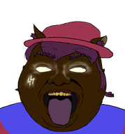 clothes diddy_ahh_blvd_💀💀💀 freaky glowing_eyes hat jimbo_(namefag) jimbo_(user) meta:namefags nigger shitskin ss_runes teeth tongue_out trend:slopjak variant:bvlljvk yellow_teeth // 744x800 // 113.0KB