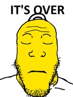 closed_eyes closed_mouth clothes hair homer_simpson its_over open_mouth soyjak stubble text the_simpsons variant:markiplier_soyjak // 600x800 // 37.4KB