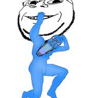 2soyjaks arm atlas calm closed_mouth deformed full_body glasses hand holding_object leg penis soyjak stretched_chin stubble subvariant:emmanuel variant:markiplier_soyjak // 553x604 // 53.3KB