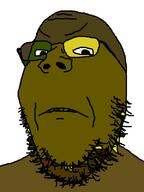 angry brown_skin colorful glasses soyjak stubble variant:gapejak // 600x800 // 31.0KB