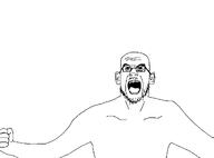 beard ear fist glases looking_up open_mouth screaming template variant:unknown white_background // 1083x800 // 6.1KB