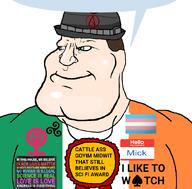 atheism award black_lives_matter brown_hair celtic cuck cuckold fedora feminism flag:ireland flag:transgender_pride_flag green_eyes in_this_house ireland irish_flag mick_(namefag) name_tag queen_of_spades science speech_bubble_empty subvariant:mexiaryan tranny trans transgender_flag variant:meximutt white_skin // 886x872 // 157.9KB