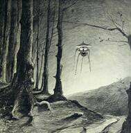 alien book city dark edit forest henrique_alvim_correa hg_wells martian river tripod variant:el_perro_rabioso war_of_the_worlds // 1013x1028 // 483.7KB
